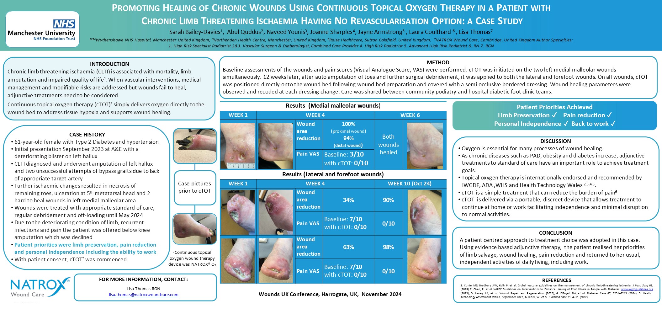 Promoting Healing of Chronic Wounds Using Continuous Topical Oxygen Therapy in a Patient with Chronic Limb Threatening Ischaemia Having No Revascularisation Option